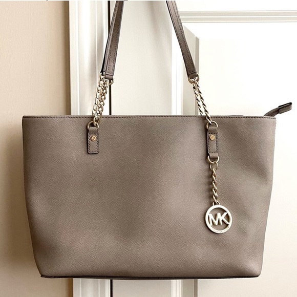 MICHAEL Michael Kors Handbags - MICHAEL KORS grey taupe tote bag